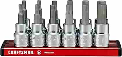 CRAFTSMAN V-SERIES Socket Set, Hex SAE & MM, 3/8 Inch Drive