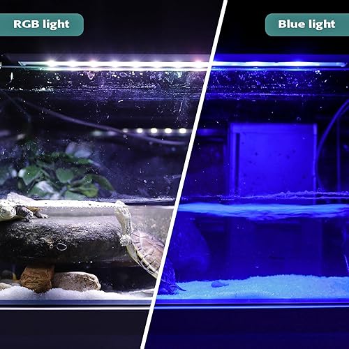 Miniatura 5 de hygger Luz LED para acuario de espectro completo de 16 W con 10 niveles de brillo, LED blanco, azul, rojo, verde, temporizador 6H8H12H, luz RGB para