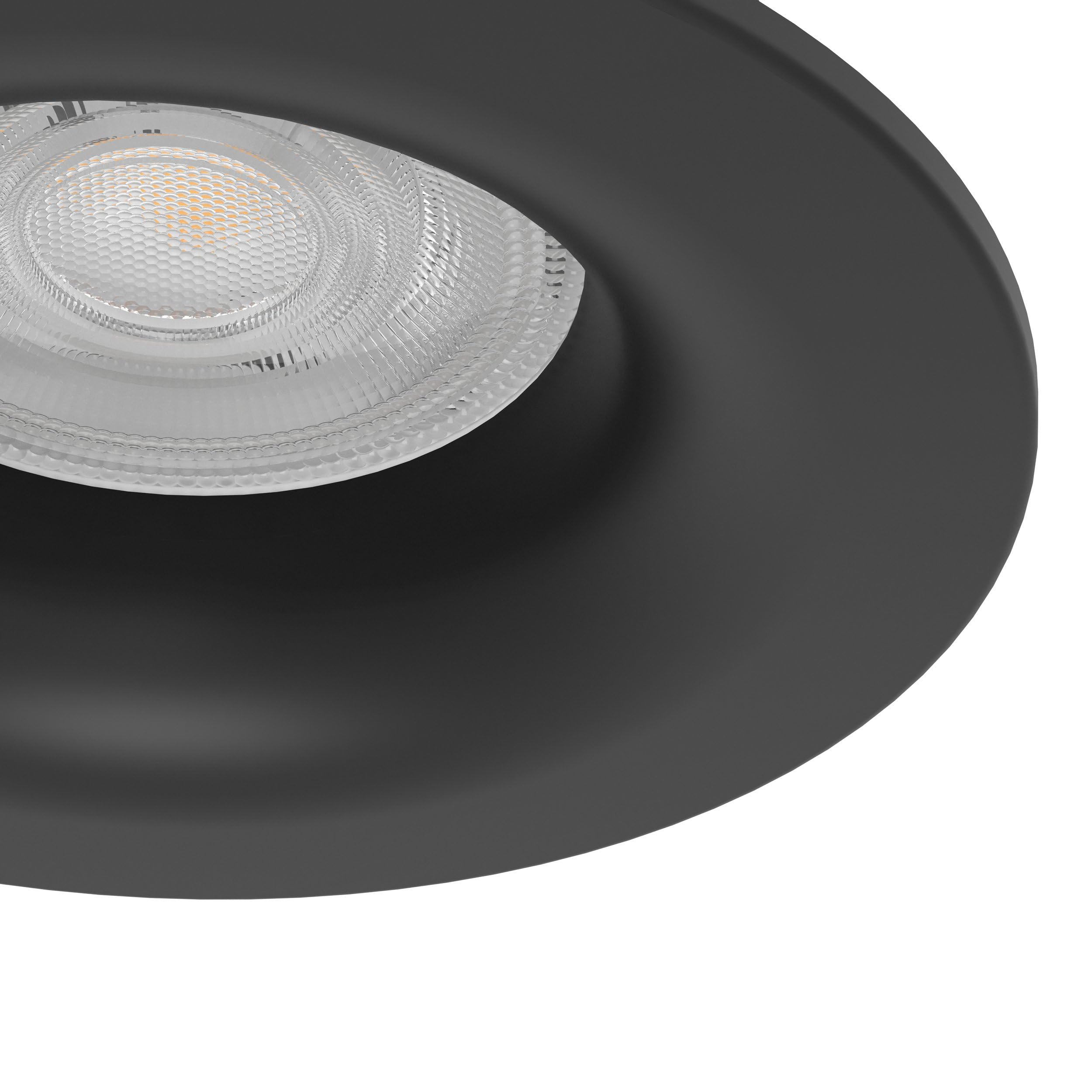 EGLO 3er Set Einbaustrahler Salabate, Ø 8, 8 cm, Deckenspots Badezimmer | Bad Deckenstrahler aus Aluminium in Schwarz, warmweiß, neutralweiß, kaltweiß, IP65