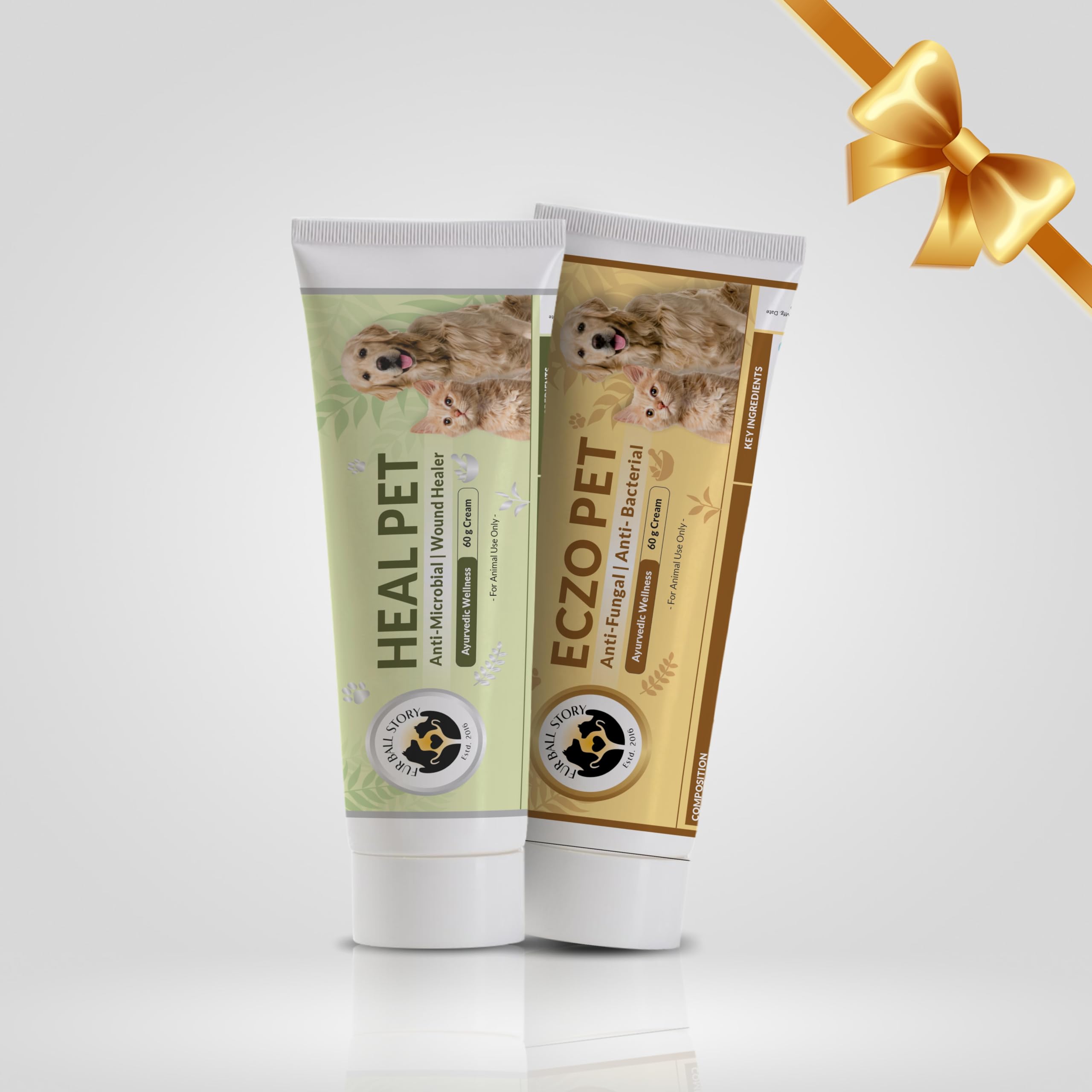 Fur Ball Story Injury & Infection Protection Combo Pack | Eczo Pet Cream 50g & Heal Pet Cream 50g (B0CDCKP438) Amazon Price History, Amazon Price Tracker