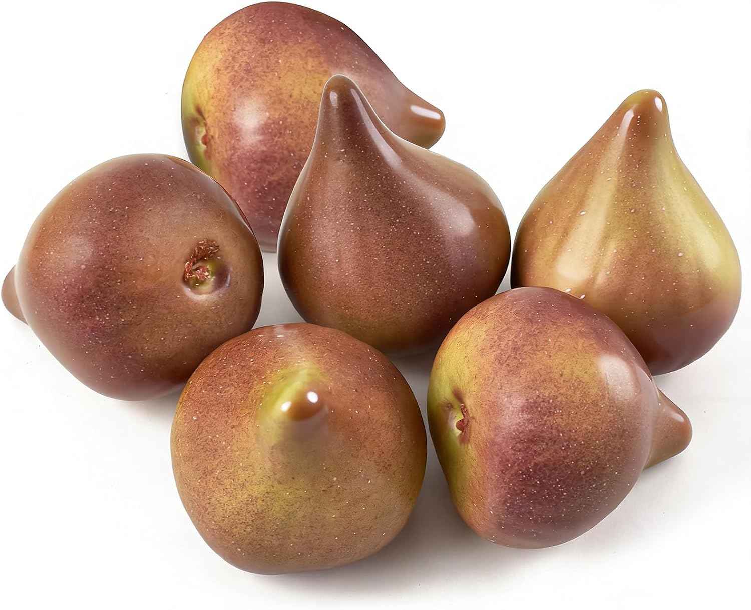 6 Pcs Artificial Figs, Realistic Fake Fig Fruit - Lifelike Foam Decorative Models for Home Kitchen Cabinet, Table Display, Vase & Bowl Filler, Photography Props, Supermarket Decor