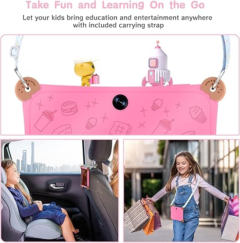 Miniatura 5 de Topsand Tablet Android 13 de 8 pulgadas para niños (rosa)