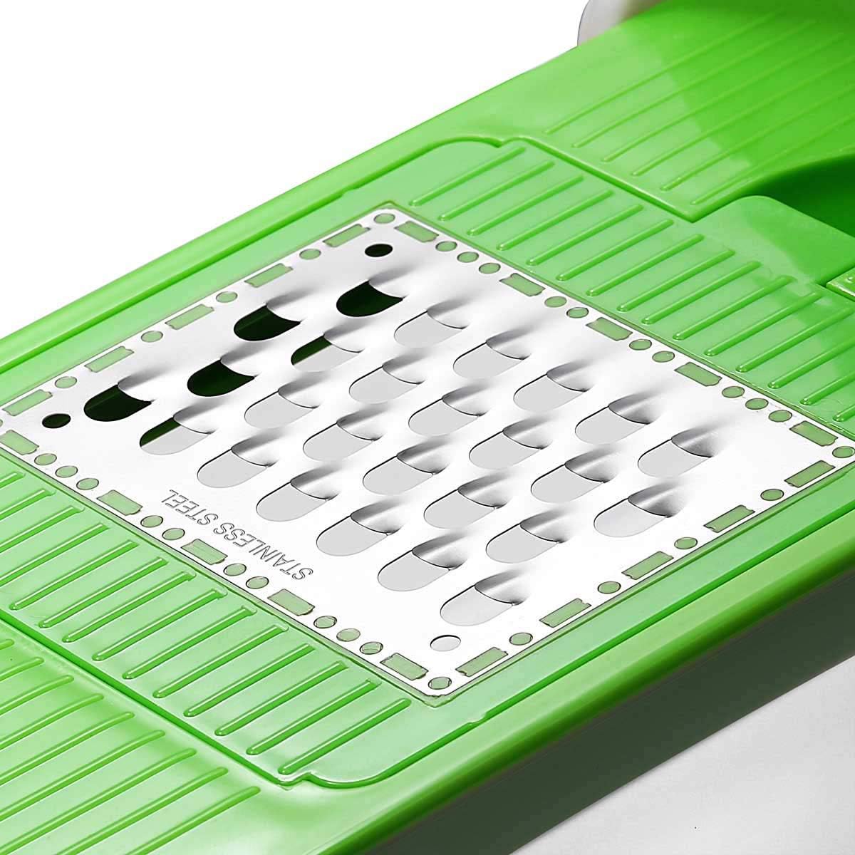LHS Vegetable Chopper, Pro Onion Slicer Dicer Cutter Shredded- Cheese & Veggie Plus Peeler and Julienne with 8 Blades (Green)