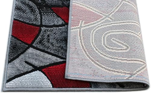 Miniatura 10 de Masada Rugs - Alfombra moderna contemporánea, color gris y negro