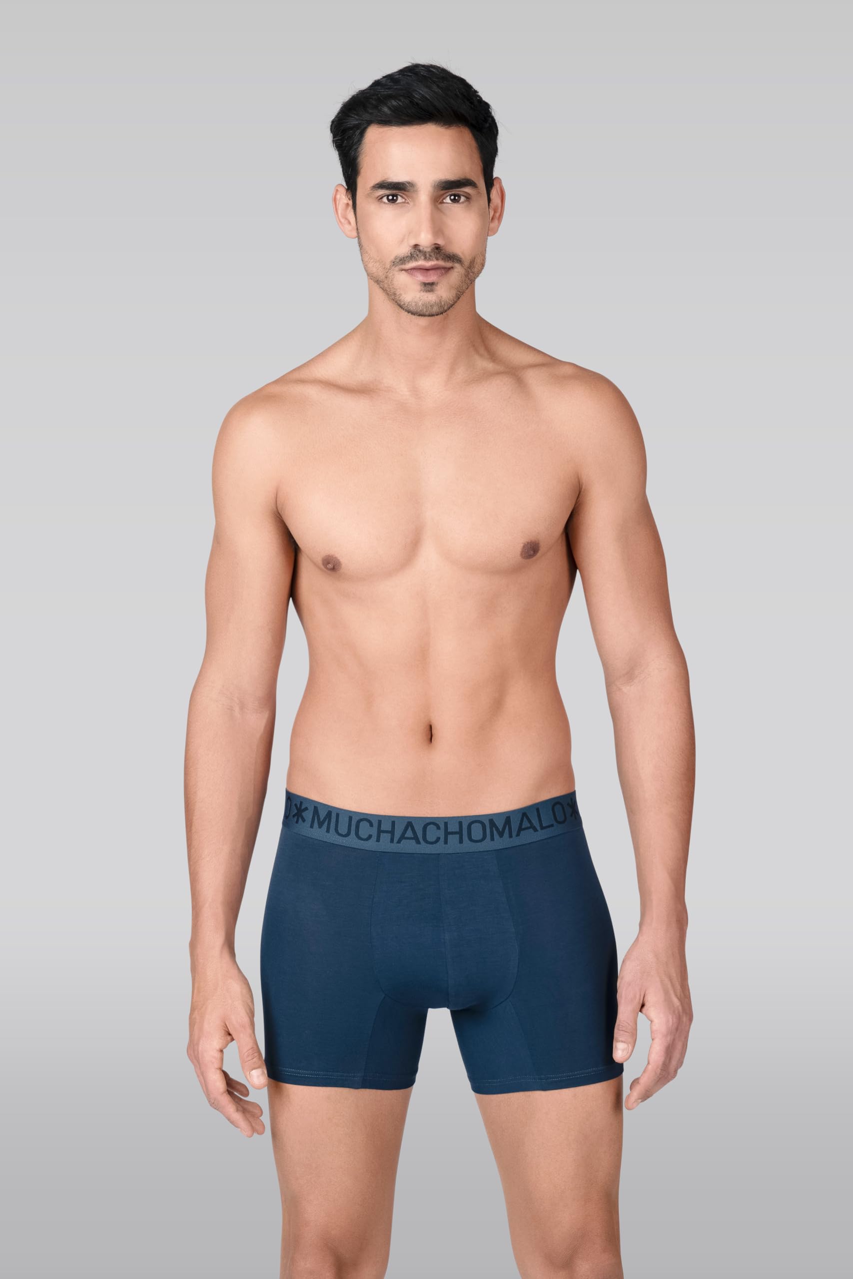 Muchachomalo Hombre Bóxer 4-Pack, Liso, Bambú, Cinturilla Elástica
