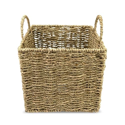 Jean & Len Aufbewahrungskorb, rechteckig, aus Seegras, vielseitig einsetzbar für