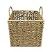Produktbild Jean & Len Aufbewahrungskorb, rechteckig, aus Seegras, vielseitig einsetzbar für Handtücher, Kosmetika und andere Utensilien, dekorative und langlebige Aufbewahrungslösung, 22 x 22 x 26 cm