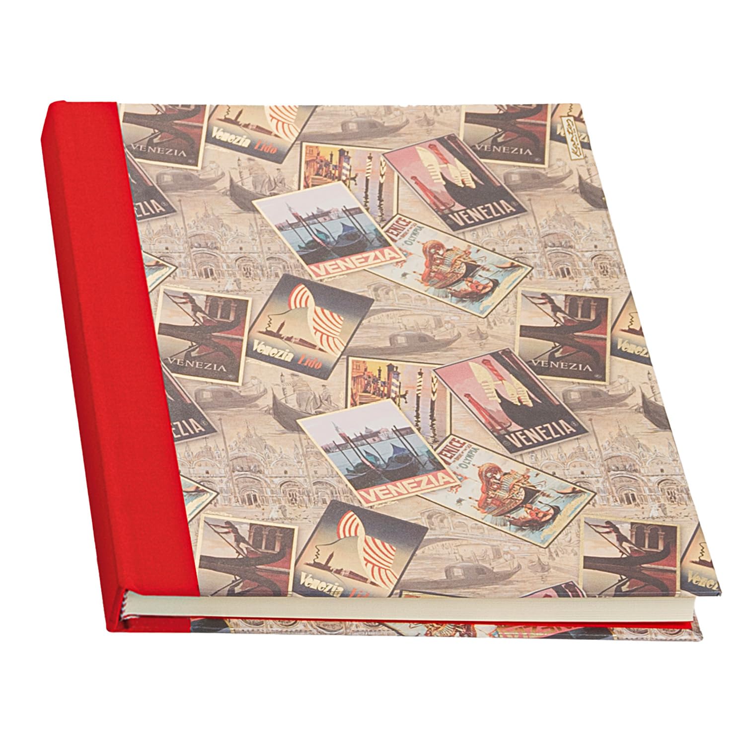 Magicamente Carta Sketchbook, A4 Drawing Book, 21 x 29.7 cm, Hardcover, Gold Powder Decoration, 96 Sheets, Smooth Chamois Paper, Venice