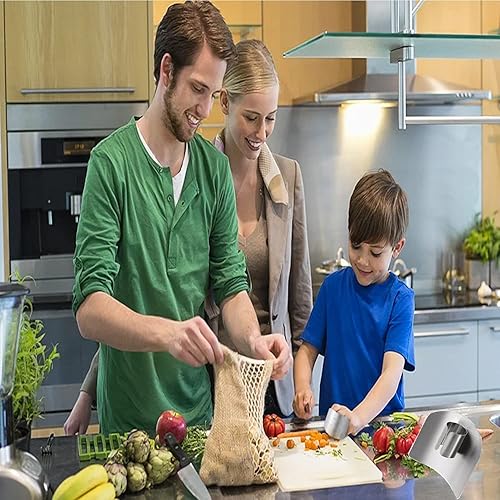 Miniatura 4 de Xing Chen Hai Yang 6 protectores de dedos para cortar alimentos protector de dedos para cortar verduras protectores de dedos de acero para cortar