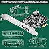 Tarjeta de expansión PCIe Firewire 400 de 4 puertos, Texas Instruments TI TSB43AB23, Plug and Play en PC de escritorio Windows y MAC, 3 puertos 6 pines y 1 puerto 4 pines 1394A, velocidad máxima de 400Mbps (FS-FW400) 7