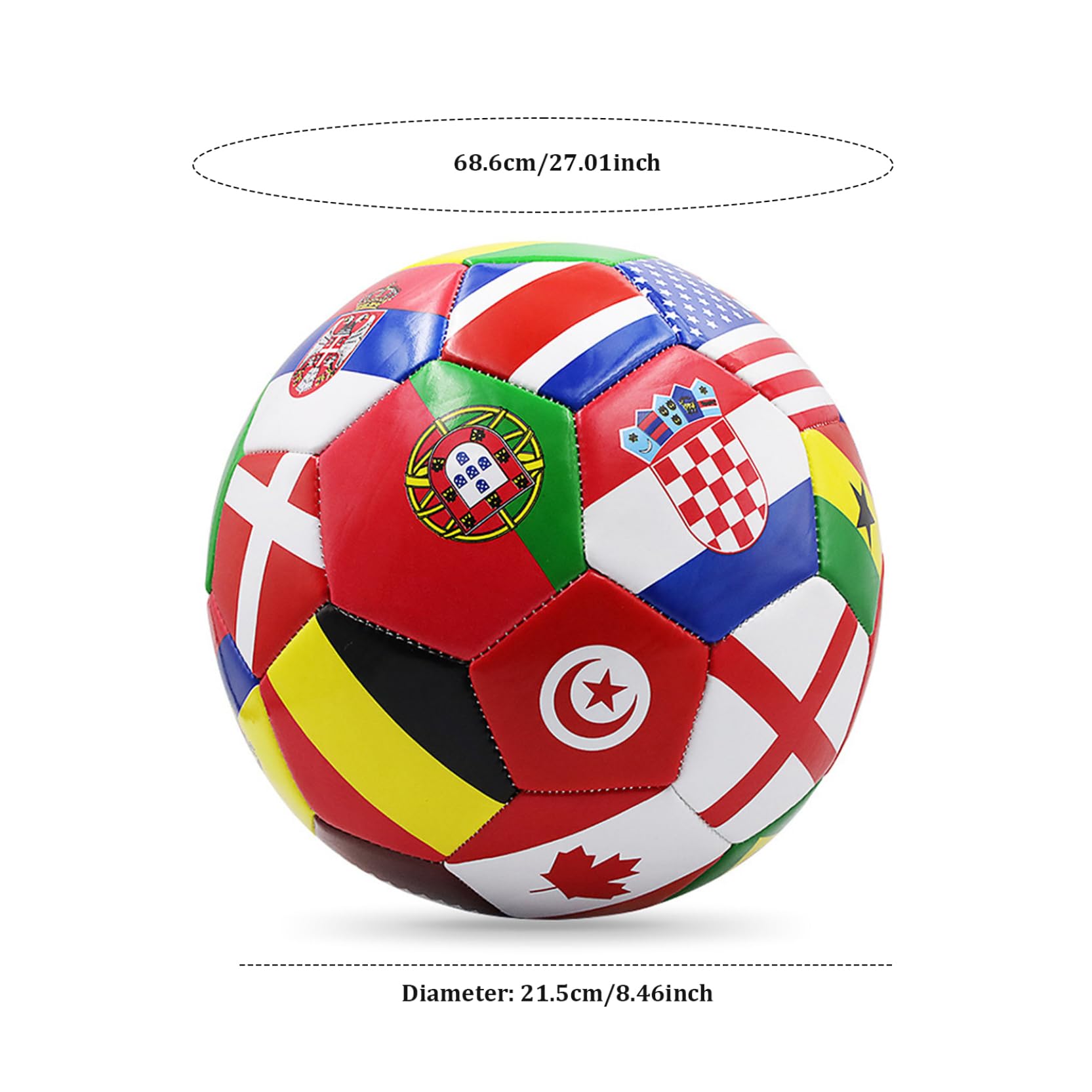 Amazon.co.jp: Ruqingg サイズ5 サッカーボール 8.5インチ 国旗