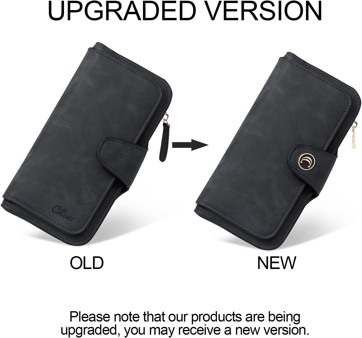 CLUCI Wallet For Women PU Leather RFID Blocking Womens Wallet Bifold Card Holder with ID Window Gifts for Women Birthday | RFID Blocking, Designer, Trifold, Card Holder, ID Window - Image 3