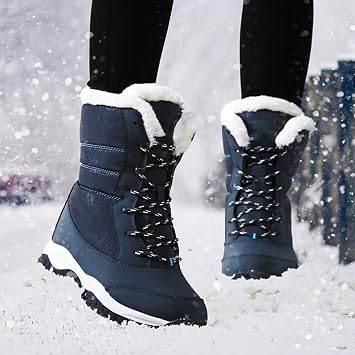 Womens boots Women Boots Waterproof Winter Shoes Women Snow Boots Platform Keep Warm Ankle Winter Boots With Thick Fur Heels