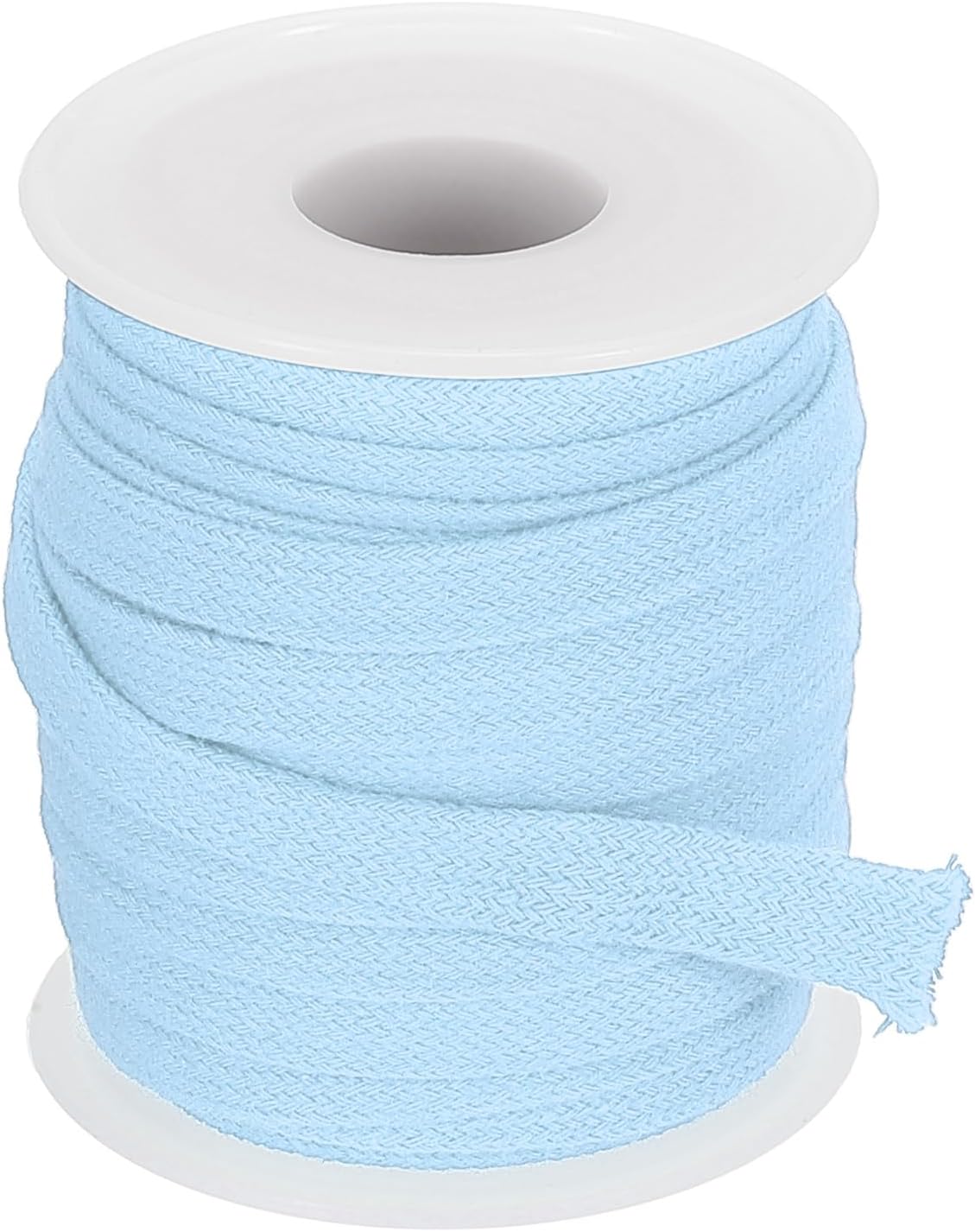 – PATIKIL Flat Drawstring Cord 0.4 Inch x 10 Yd, Soft Cotton Draw String Replacement Rope Cords Roll for Hoodie Sweatpants Shorts Pants Strap Garment, Sky Blue