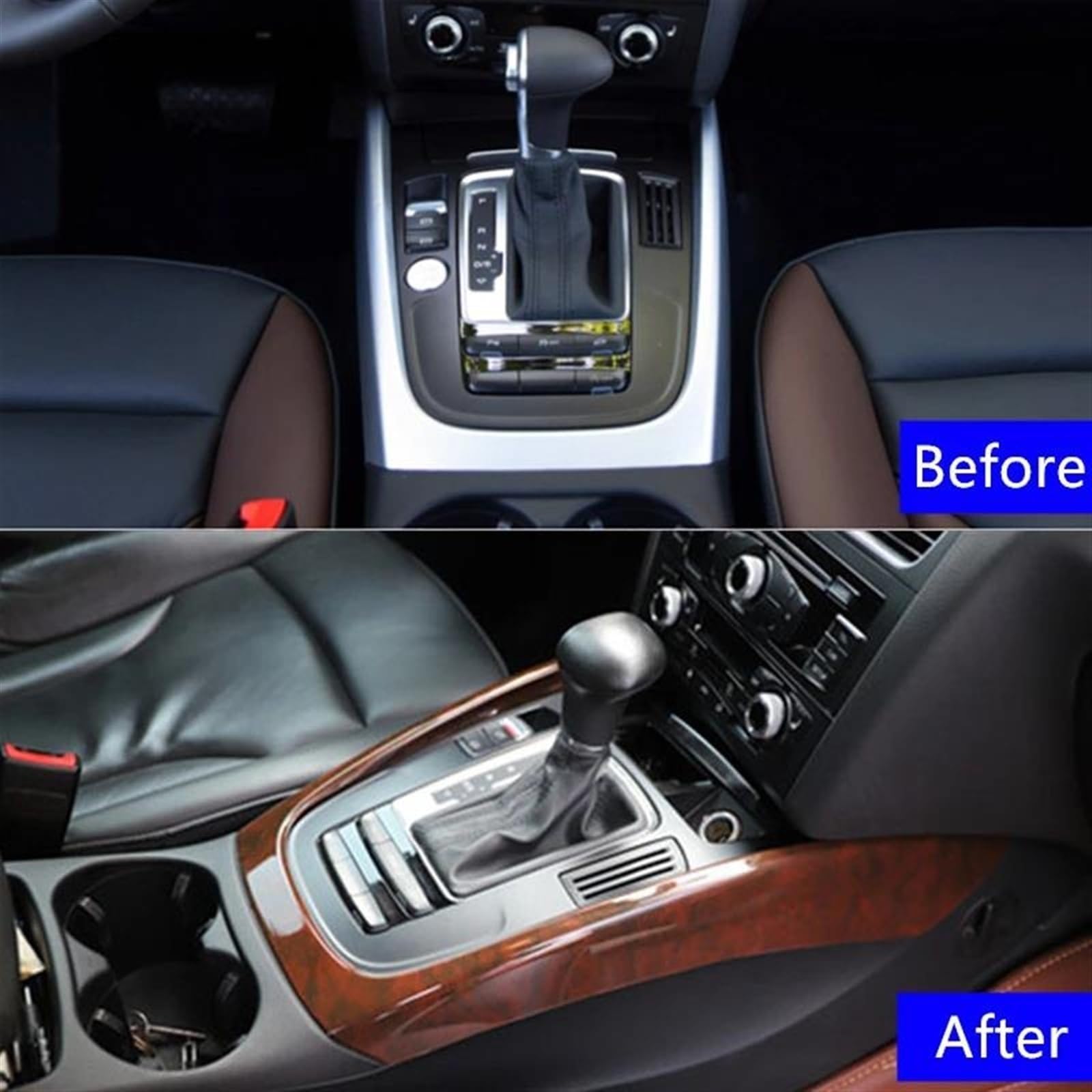 Cubierta De Marco Panel Cambio Caja Cambios Control Central Interior Coche Para Q5 2010-2017 ABS Estilo Modificado