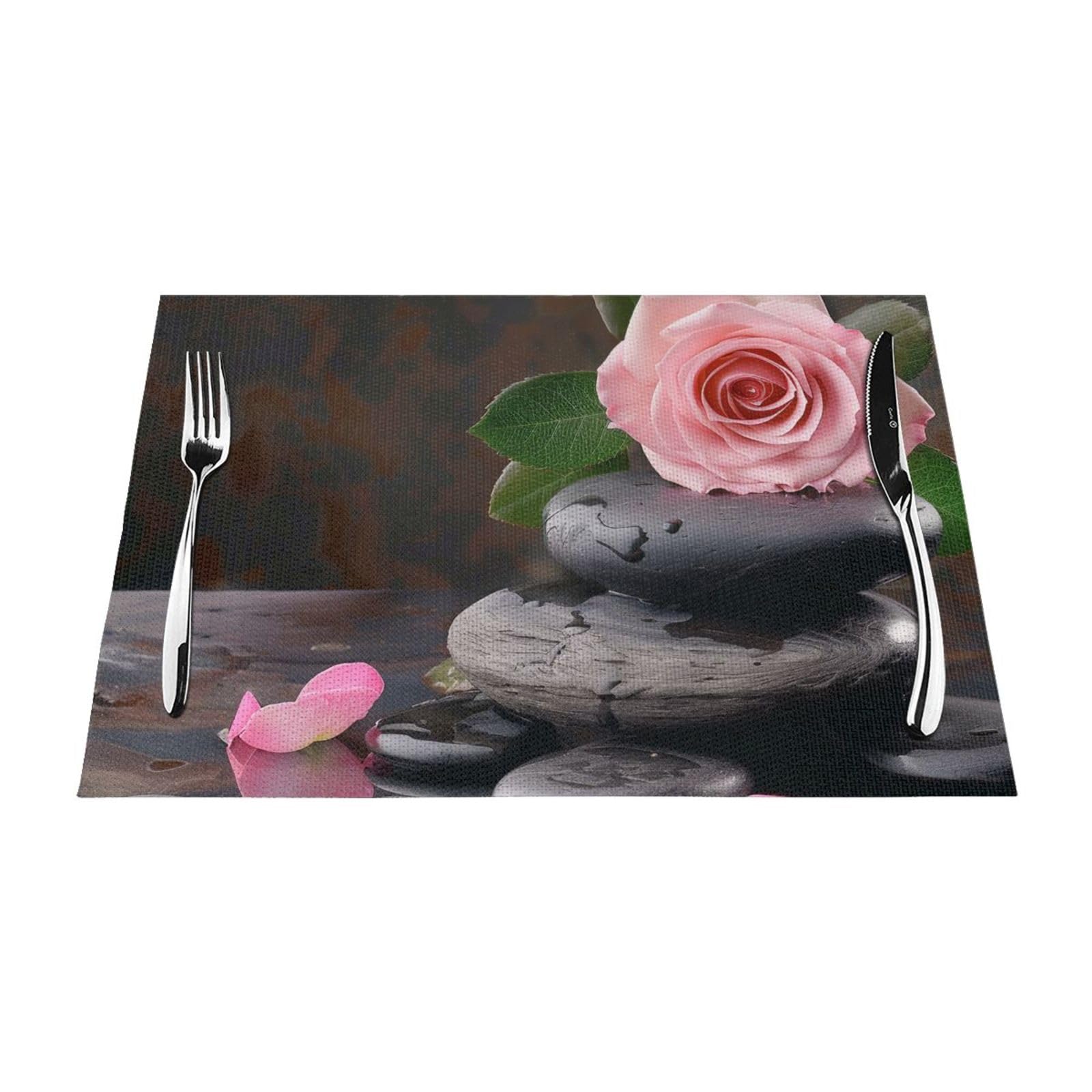 Lot de 6 sets de table en PVC résistant à la chaleur idée cadeau cuisine antidérapante