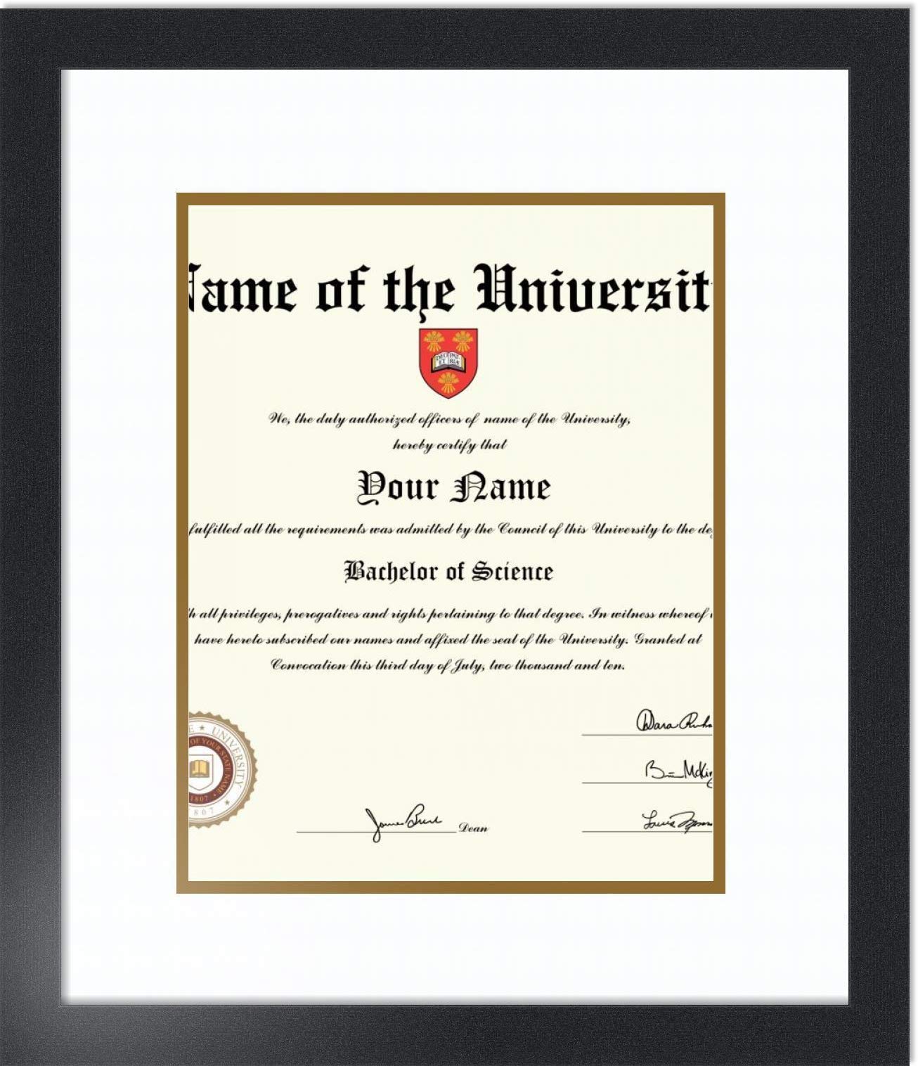 ArtToFrames Diploma Frame. 1-11x14 Opening. (Cut .25