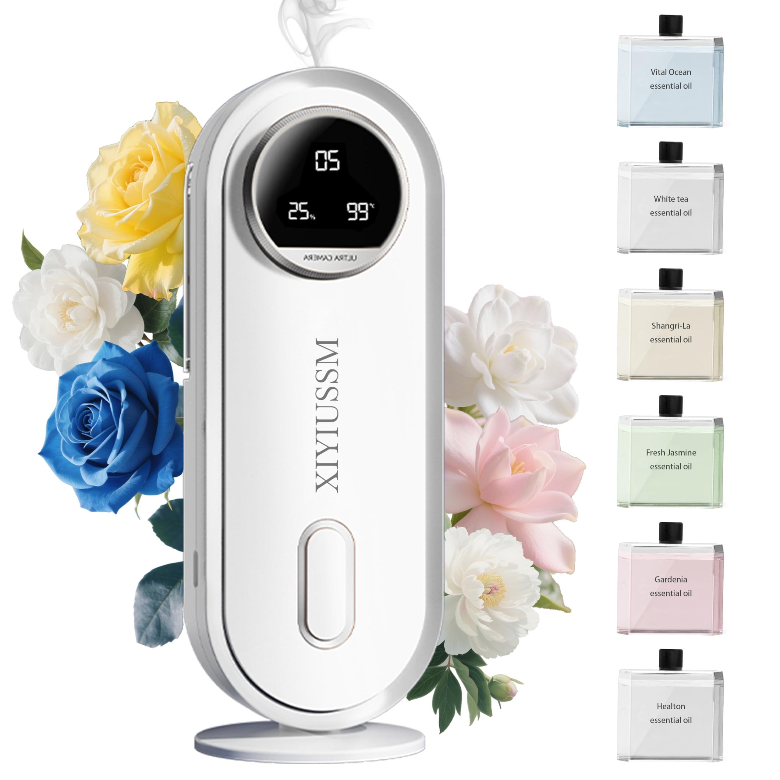 Photo 1 of XIYIUSSM Waterless Essential Oil Diffuser for Home and Car Portable Aromatherapy Diffuser with 7 Mist Modes 1800mAh Rechargeable Battery Operated Scent Diffuser for Large Room Bedroom Office Bathroom