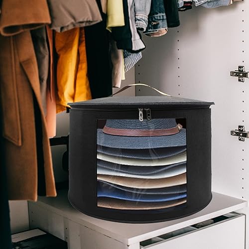 Miniatura 5 de Caja de almacenamiento para sombreros, cajas de sombreros para mujeres, soporte para sombreros de vaquero para viajes, funda de transporte de