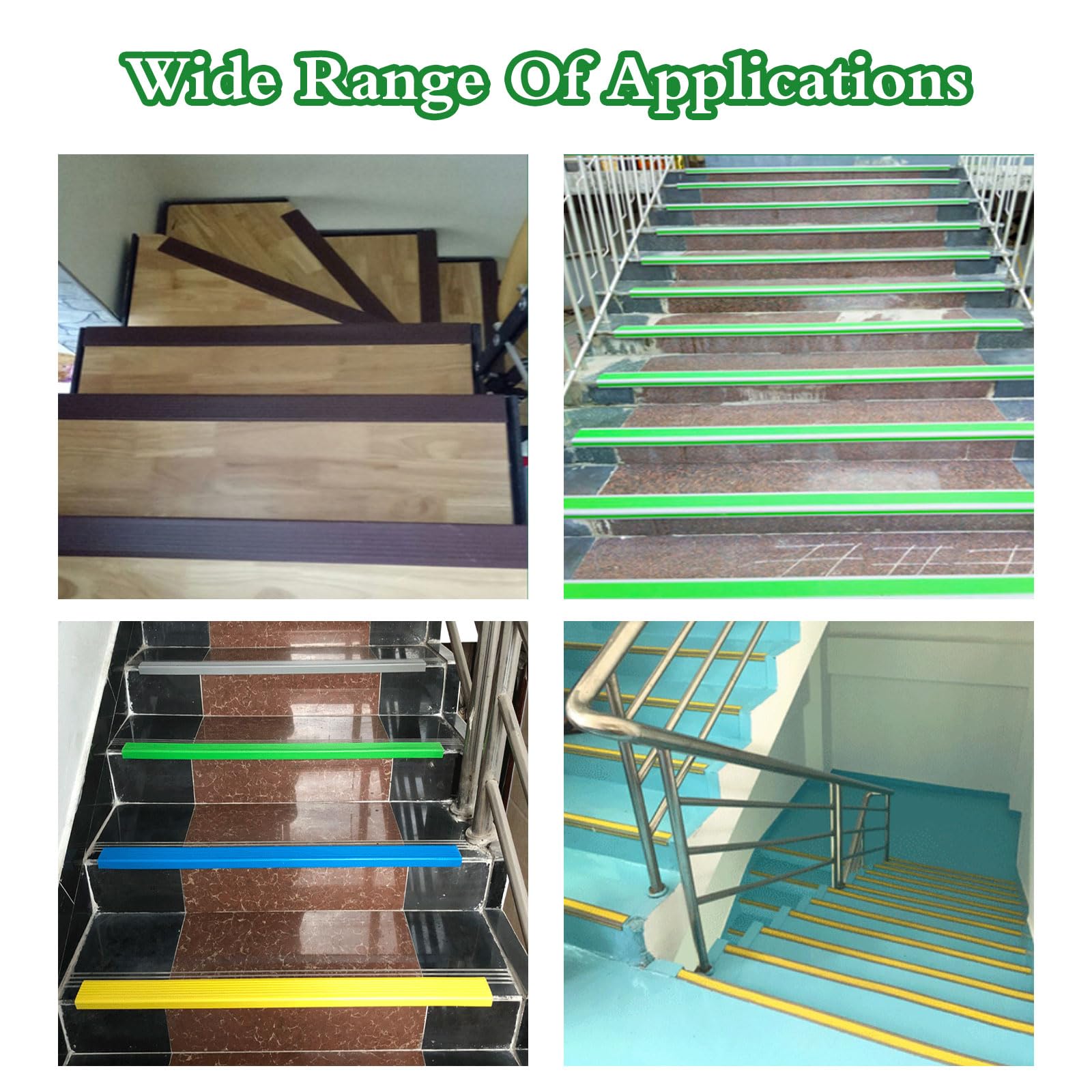 Borde de Escalera de Tira Protectoras,Borde Antideslizante en Forma de L Autoadhesivo,Perfil de PVC Autoadhesivo de Borde para escaleras,Perfil de Esquina PVC para Escaleras.