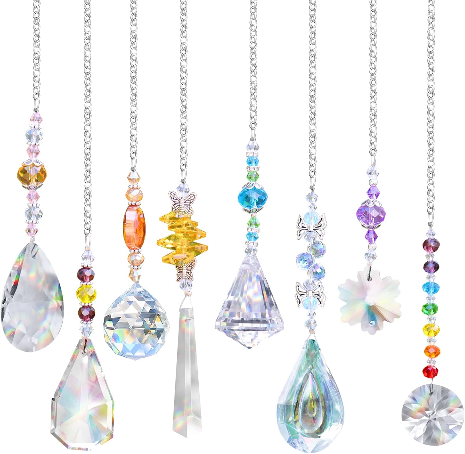 30 Sfere Di Cristallo Sospese - Acchiappasole Decorativi In Vetro Per Interni Ed Esterni - Foto 3