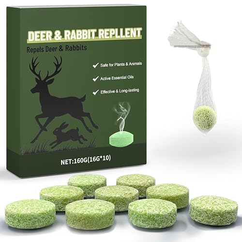 Ponal Deer Repellent 10 Balls, Rabbit Repellent Outdoor for Plants,