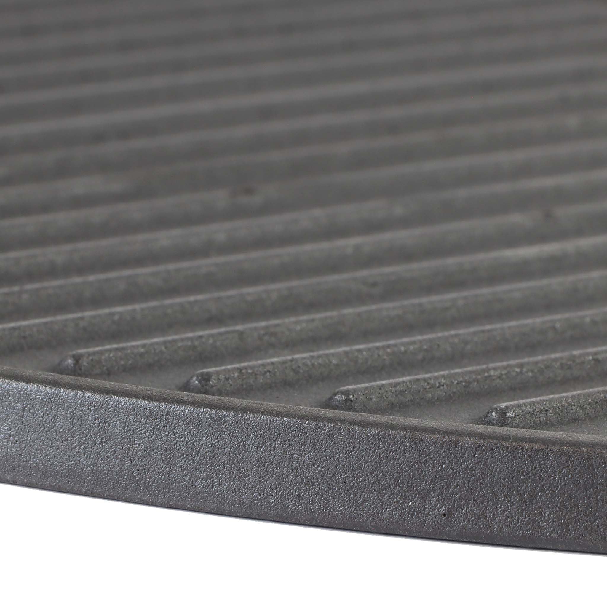 Wiltec Płyta grillowa zestaw 55 x 26,5 x 1,5 cm z żeliwa i powłoką emaliową 2 szt., ruszt do grilla półokrągły, na ognisko, grilla i węgiel