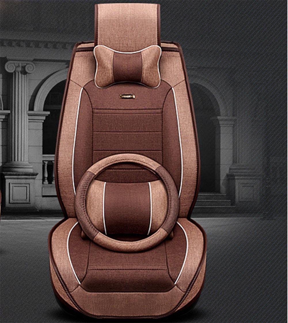 ZUODIAN Four seasons covered with linen cushion car seat five general-purpose fabric seat cover seat cover