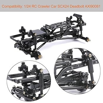 Axial scx24 オリジナルフレームLCG&4WS仕様 MEUS Racing Carbon Fiber LCG Chassis Kit Frame Girder for