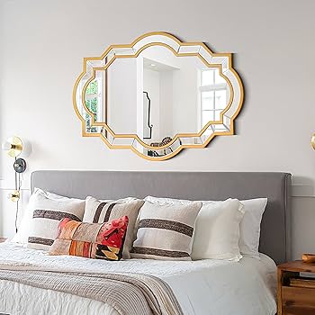 専用〜✴︎フランスアンティーク　壁掛け　置き型　モノグラム　フリルカバー2点付き Amazon.com: Chende Baroque Wall Mirror 24 x 36 Inch, Gold