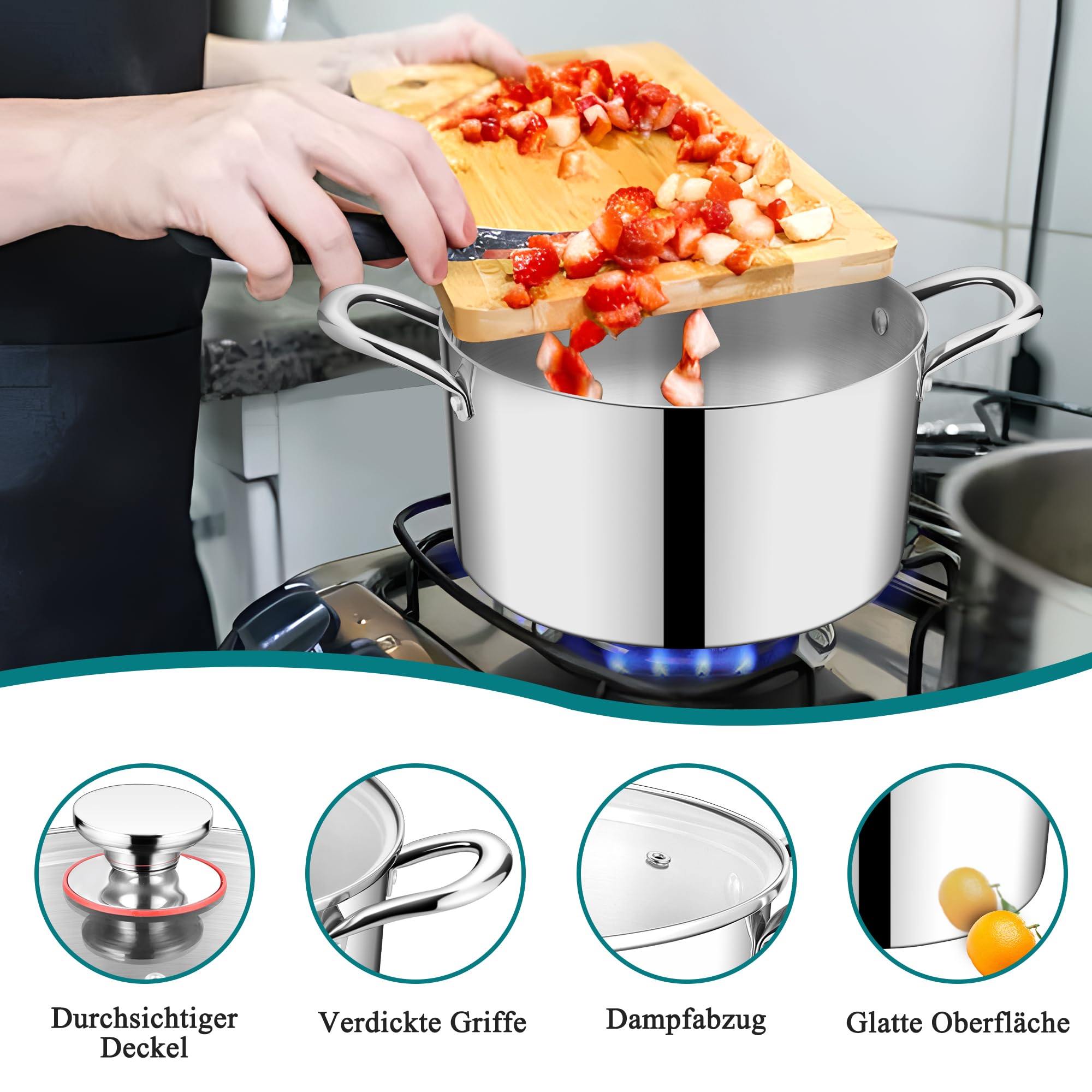 HaWare Kookpan, 24cm Inductiekookpan van 3-laags