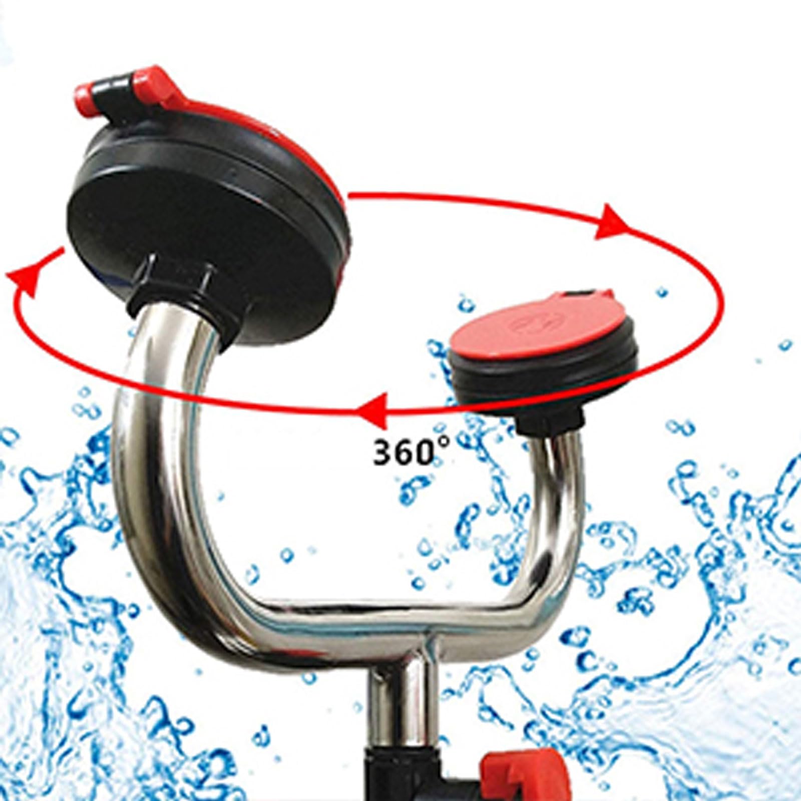 JOSBY Estación lavaojos de Emergencia, Ducha de Seguridad con Descarga Ocular, caudal Ajustable de 10 a 14 l/min, Manguera de riego, Cabezal de pulverización Manual para Lavado de Ojos y Ducha Facial