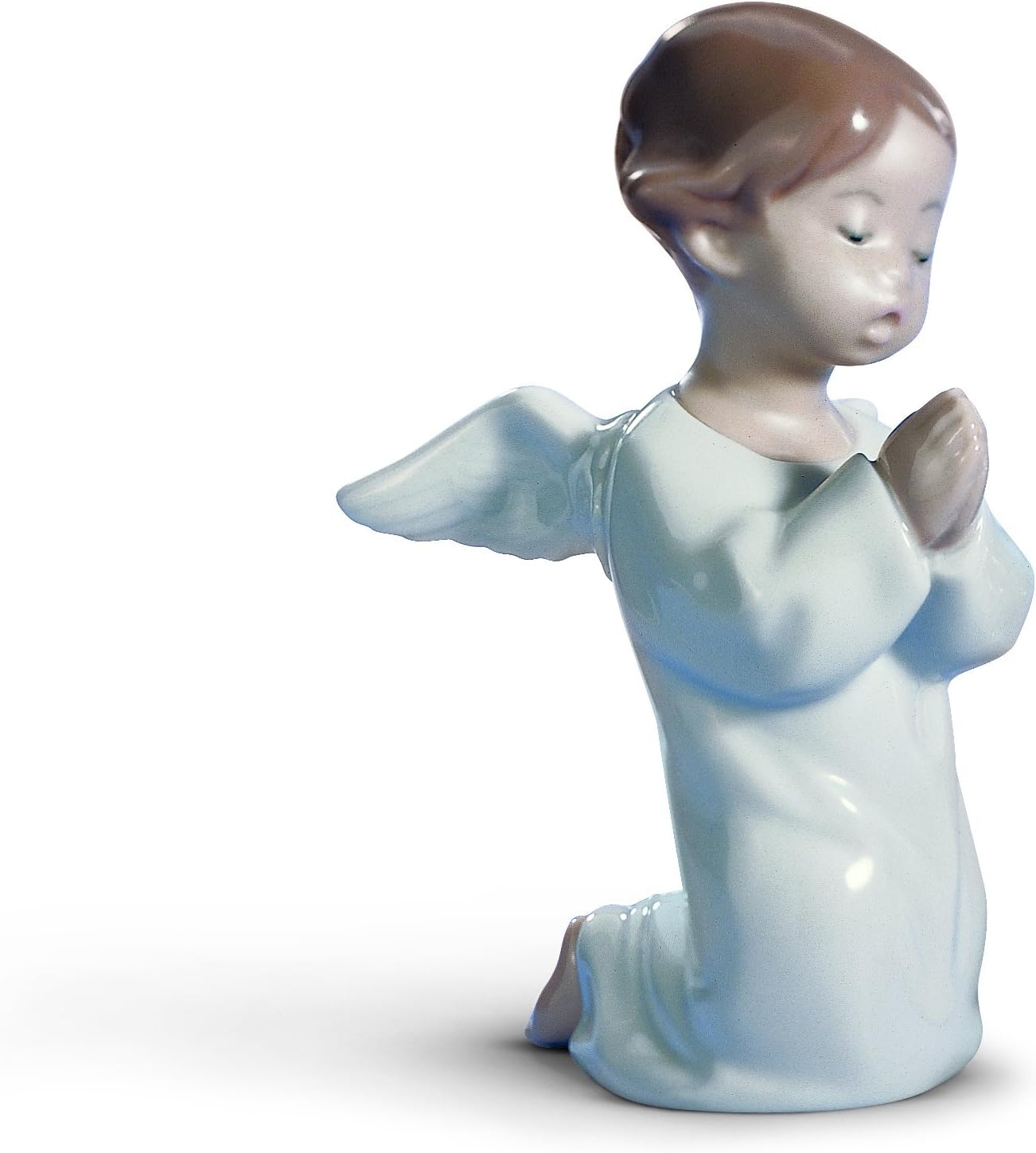 LLADRÓ Protective Angel Figurine. Porcelain Angel Figure