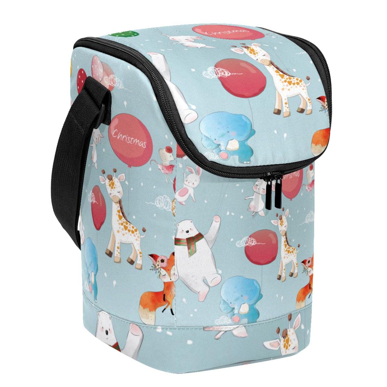Bolsa de almuerzo de animales reutilizable, lonchera ligera compacta para hombres y mujeres