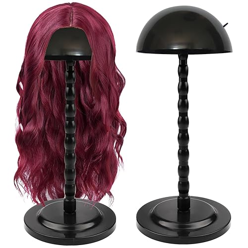 Soporte para peluca, 1 soporte para cabeza de peluca de 13.8 pulgadas, soporte de peluca portátil negro antideslizante, soporte de cabeza de peluca Soporte para peluca, 1 soporte para cabeza de peluca de 13.8 pulgadas, soporte de peluca portátil negro antideslizante, soporte de cabeza de peluca