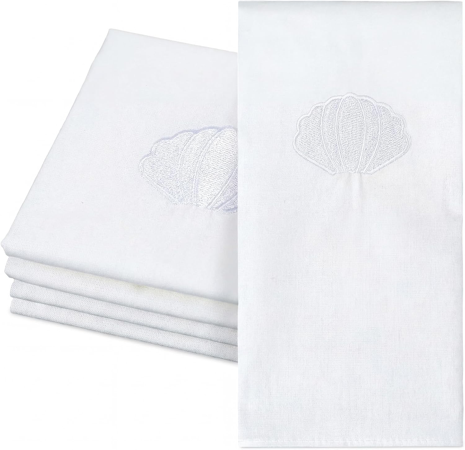 Tudomro 4 Pcs White Cross Baptismal Napkin with Embroidered Christian Baptism Towel Embroidered Baptismal Napkin White Christening Cloth with Cross for Church Home Candidate 12 x 12 Inch