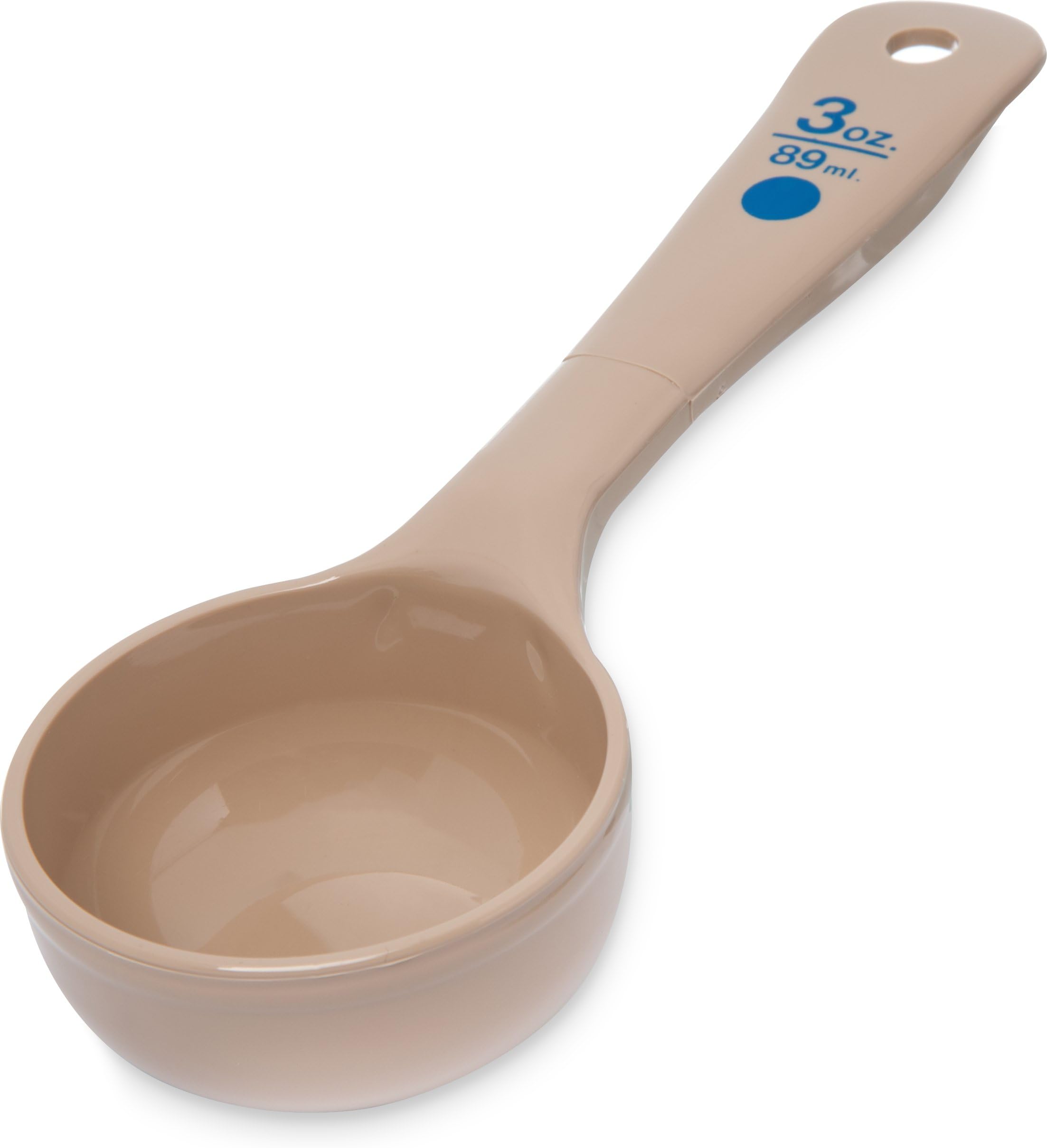 (90ml, Solid Short Handle, Beige) - Carlisle 432606 Solid Short Handle Portion Control Spoon, 90ml, Beige