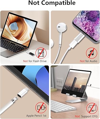 Miniatura 4 de Yoozon - Adaptador Lightning hembra a USB C macho para iPhone 15 Pro Max Plus, para iPad Air, para Samsung, compatible con carga rápida PD de 27 W y
