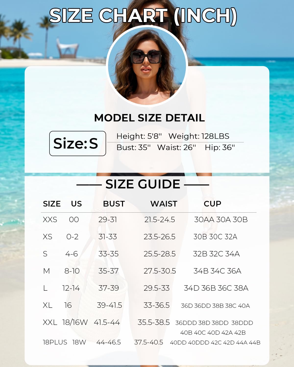 Top bikini da donna con ferretto - Costume da bagno push-up 2025 con reggiseno imbottito