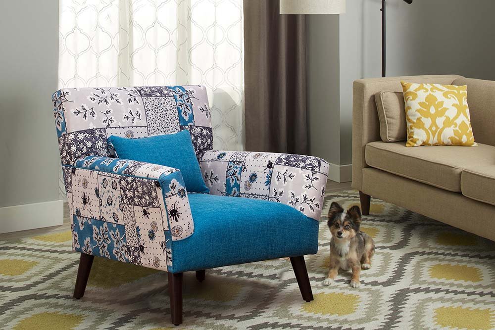 Eva Blue Fabric Chair Amazon.in Home & Kitchen