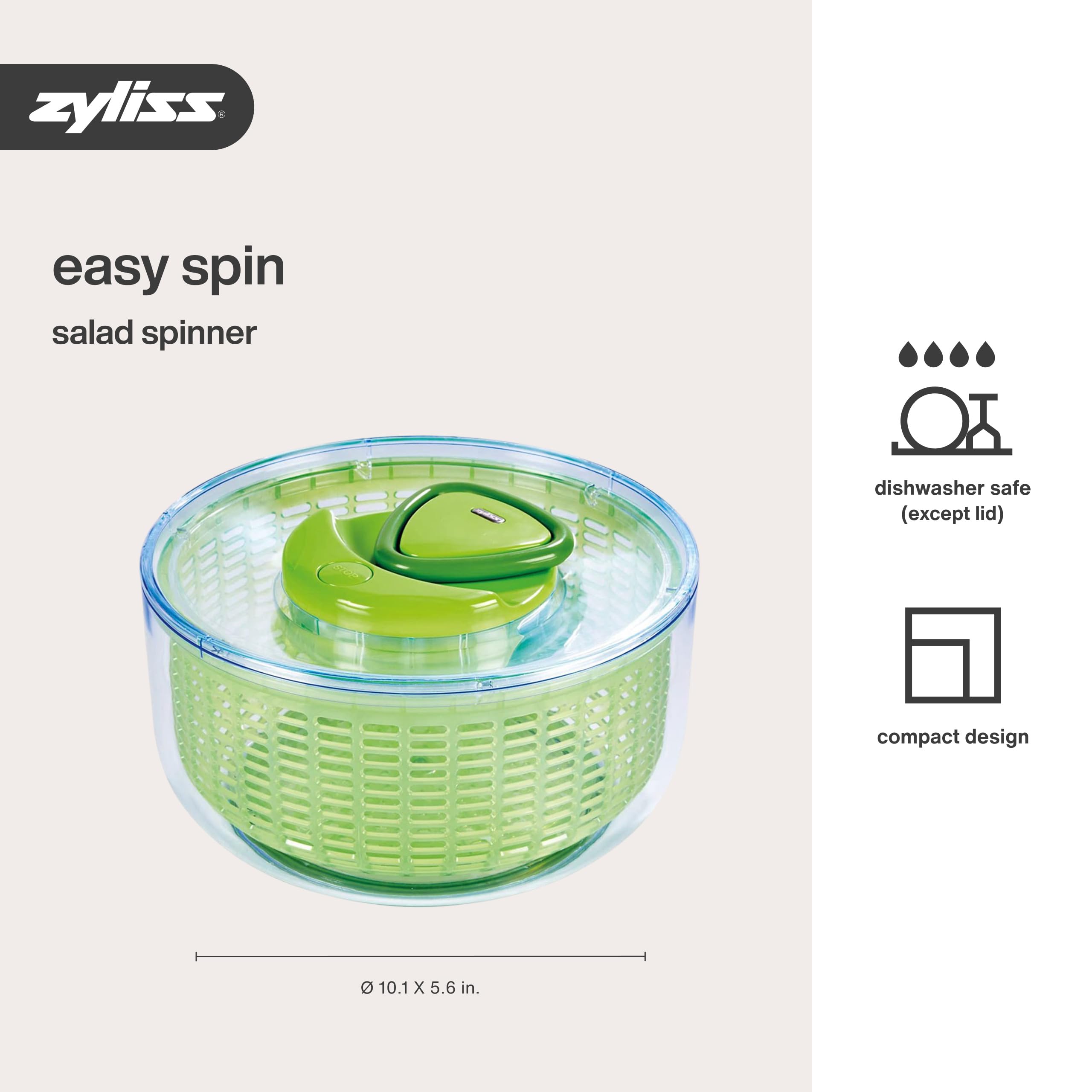 Essoreuse à Salade GLOSKIN 3 Litres - Sans BPA, Panier Intérieur Amovible - Pour Laver Et Sécher Légumes Facilement - 4