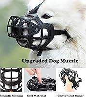 Vista 5 de Bozales para mascotas, bozales de silicona para perros grandes, labrador, pastor alemán, doberman, protege la boca de los perros
