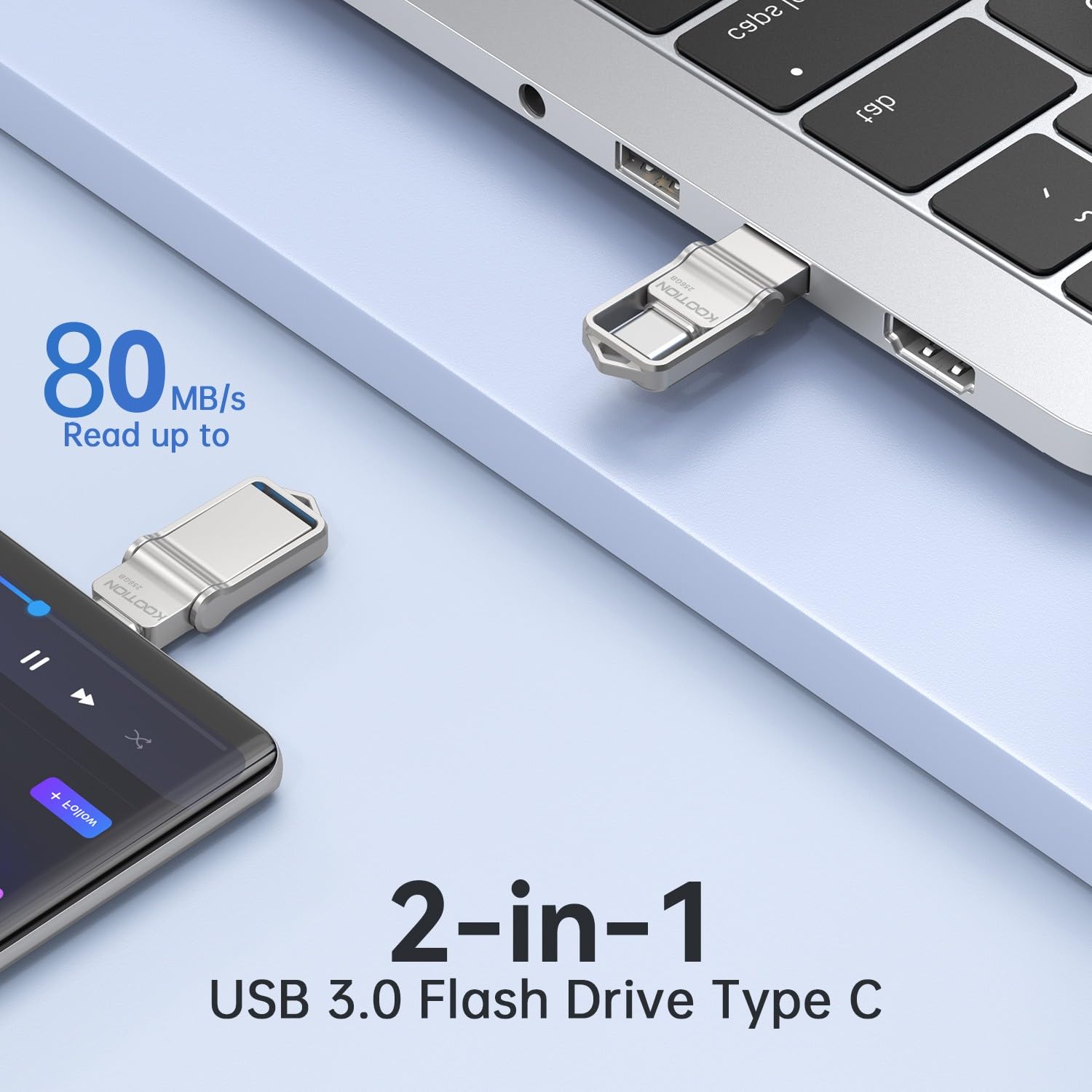 KOOTION USB Type C Flash Drive 256 GB USB 3.0 OTG - Dettaglio
