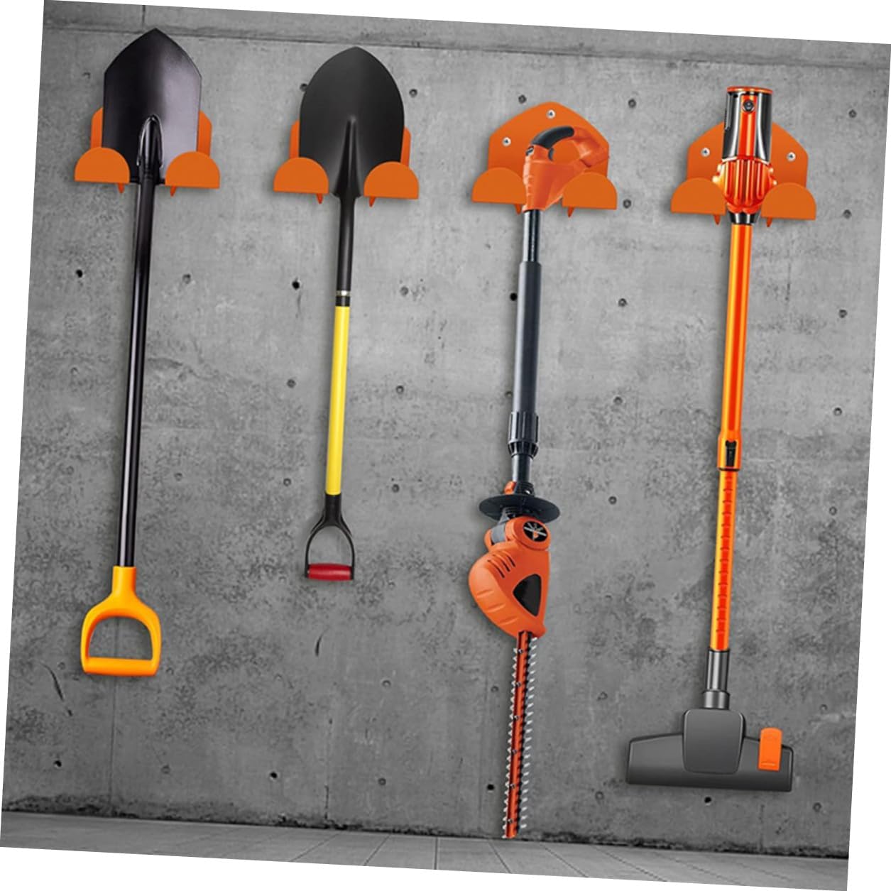 Heavy Duty Wall Hooks for Garage Storage, 2-pcs Wall Mount Lawn Mower Hangers for Heavy Tools Organization and Garage Rack Hanging