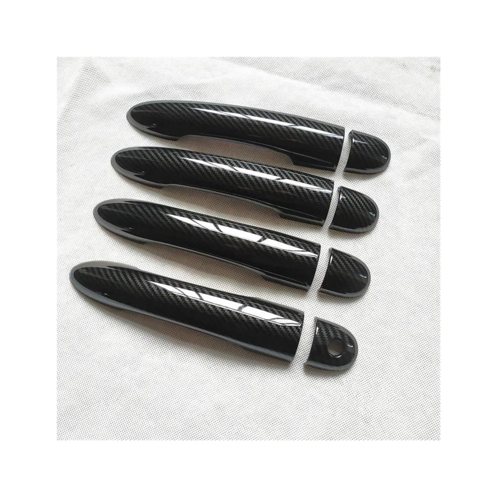 FIXCOR Door Handle Cover Trim Handles Covers for Renault for Megane 2 Ii MK2 Accessories Plastic Imitation Carbon Fiber(C1)