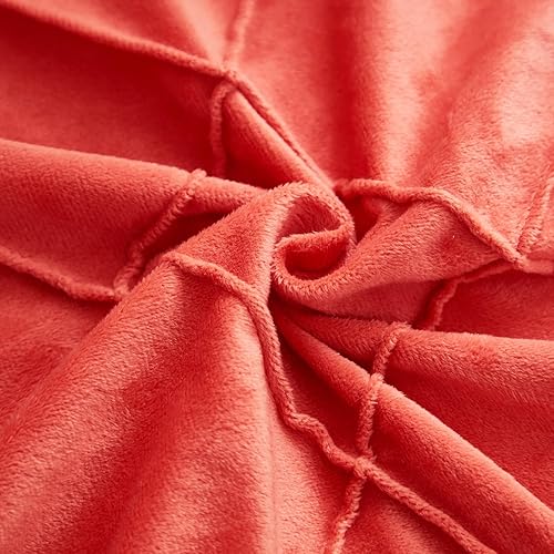 Miniatura 5 de JAUXIO Paquete de 2 fundas de almohada plisadas de terciopelo cristalino con diamantes para decoración del hogar con cierre de cremallera oculto