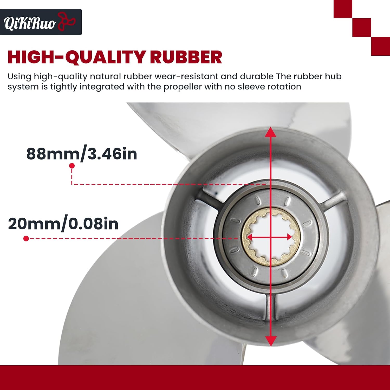 10 1/4X14 for Mercury Stainless Steel Outboard Propeller 25HP,30HP,35HP,40HP,45HP,48HP,50HP,55HP,60HP,70HP,75HP,13 Spline Tooth,RH