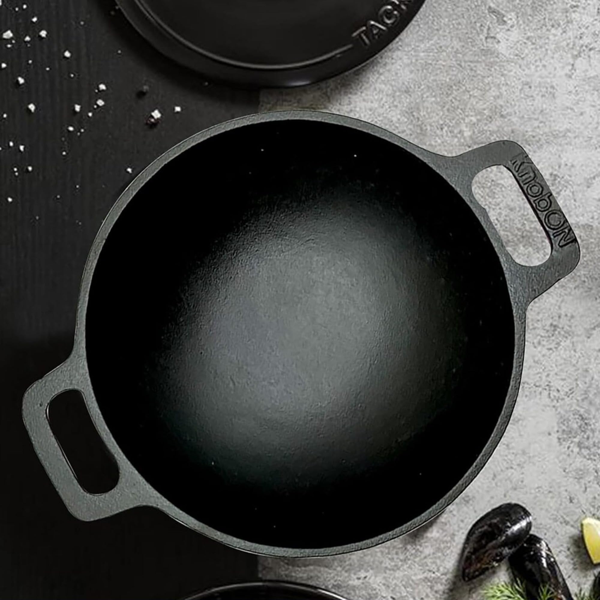 KNOBON Cast Iron Cookware Set - Dosa Tawa & More -9 KNOBON Cast Iron Cookware Set - Dosa Tawa & More -9