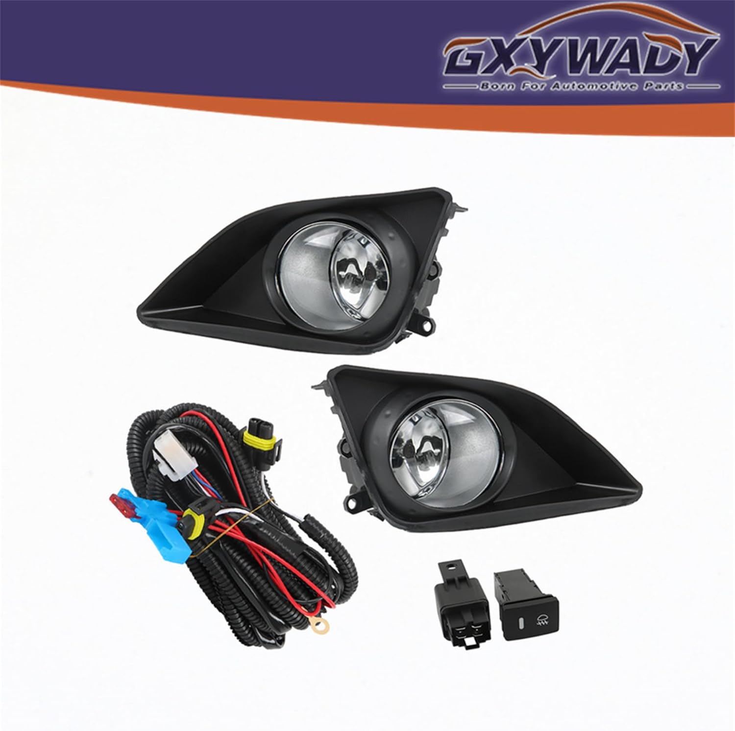 GXYWADY A pair Fog Lights Replacement for Corolla 2009 2010 Fog Light Assembly halogen