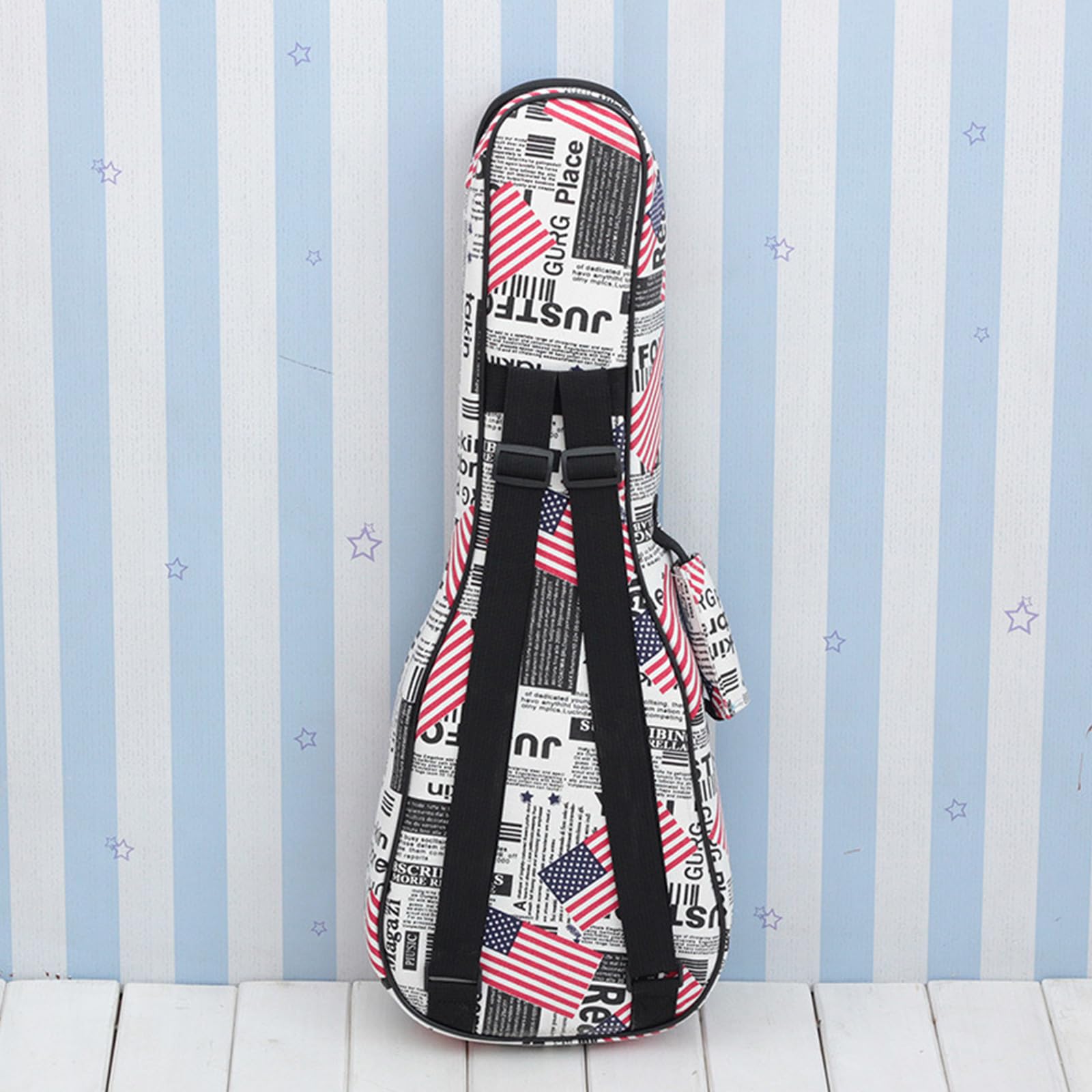 Country Flag - Custodia per ukulele con tracolla e manico per strumenti da 23 pollici, scomparto imbottito, tasche multiple